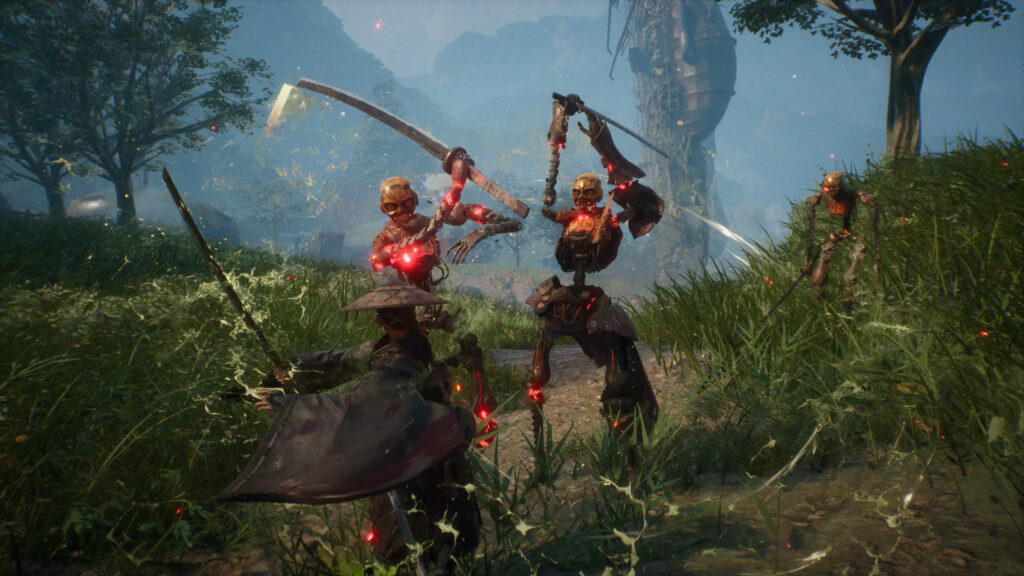 Emma and Koo confront a group of enemies during combat in Beast of Reincarnation